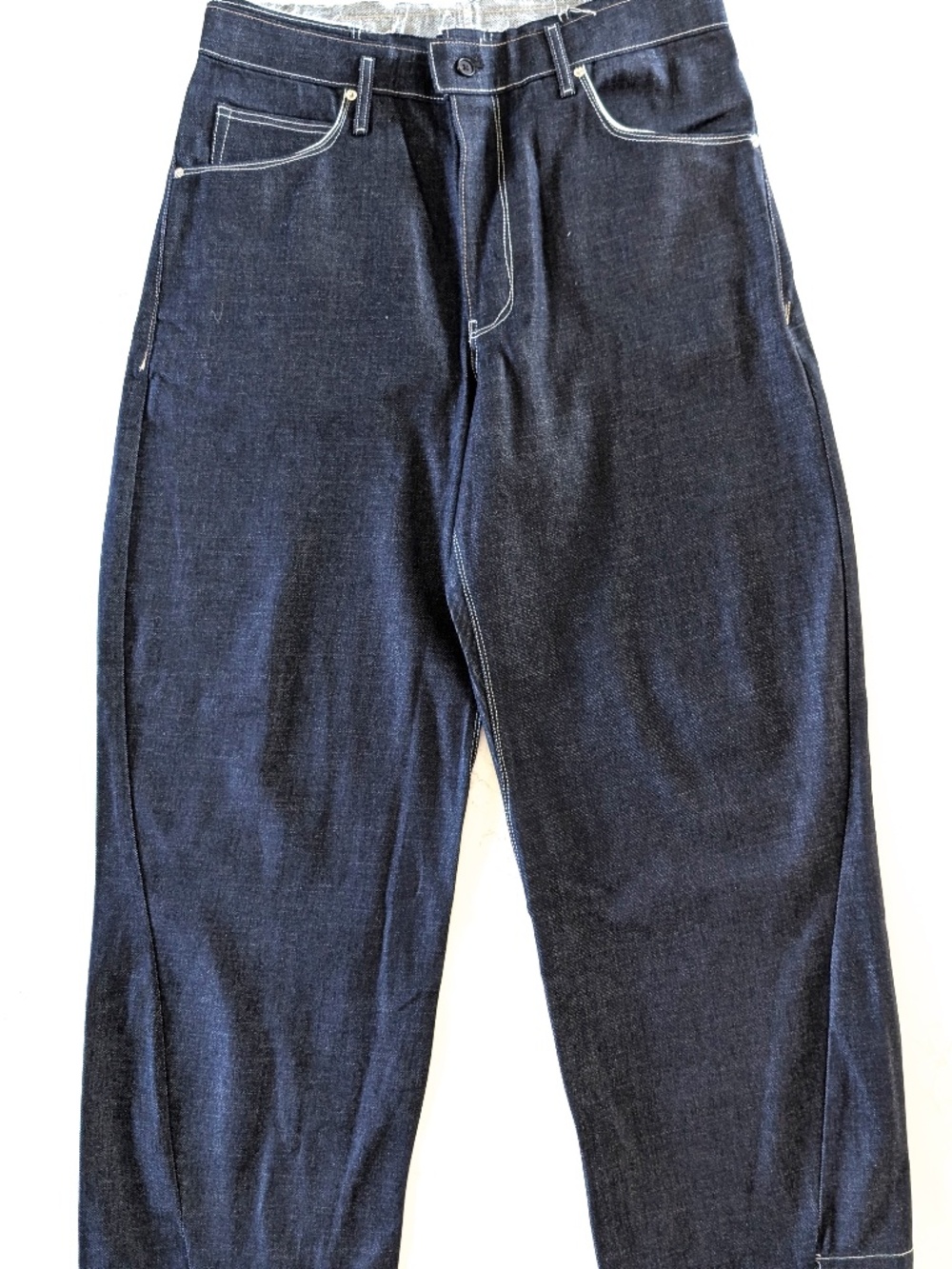 Camiel Fortgens Wobbly Jeans Size Large Blue Raw Denim Made In Turkey NWT